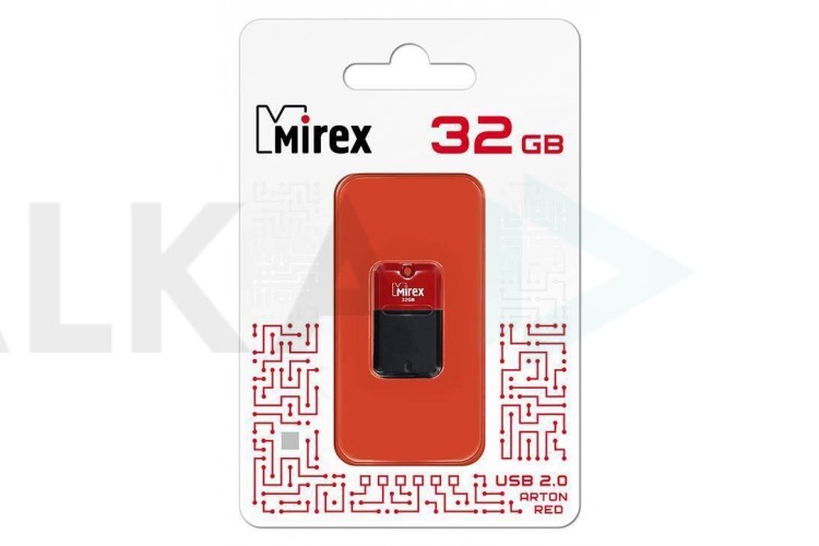 Флешка USB 2.0 Mirex ARTON RED 32GB (ecopack)