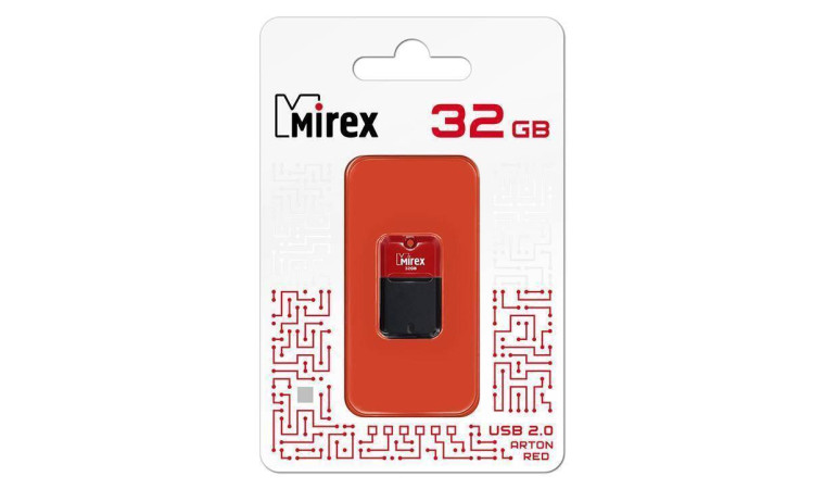 Флешка USB 2.0 Mirex ARTON RED 32GB (ecopack) Флешка USB 2.0 Mirex ARTON RED 32GB (ecopack)