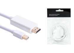 Кабель DisplayPort miniDP - HDMI (папа - папа) 3 м белый (V1.4)