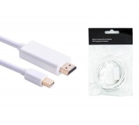 Кабель DisplayPort miniDP (папа) - HDMI (папа) 1,8 м белый (V1.4)