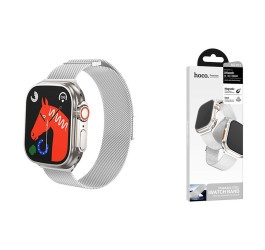 Ремешок для Apple Watch HOCO AS101 Миланский двухсекционный магнитный ремешок с петлей для часов iWatch 38/41/40 мм) серебристый