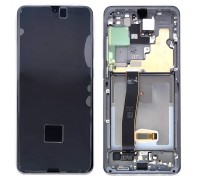 Дисплей для Samsung G988F Galaxy S20 Ultra Grey в сборе с тачскрином + рамка, 100%