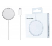 Беспроводное магнитное зарядное устройство Apple MagSafe с оплеткой (белый) (or.)