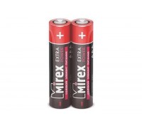 Батарейка солевая Mirex R03 / AAA 1,5V  цена за 2 шт (2/60/2400), shrink (23702-ER03-S2)