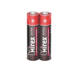 Батарейка солевая Mirex R03 / AAA 1,5V  цена за 2 шт (2/60/2400), shrink (23702-ER03-S2)