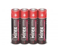 Батарейка солевая Mirex R03 / AAA 1,5V  цена за 4 шт (4/60/2400), shrink (23702-ER03-S4)