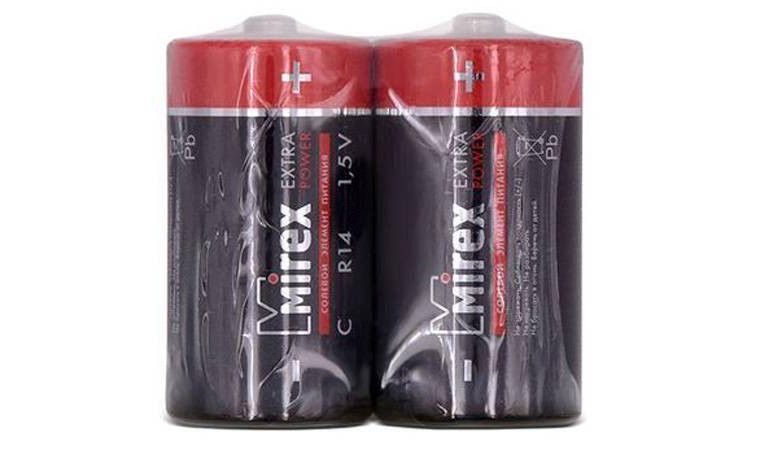 Батарейка солевая Mirex R14 / C 1,5V цена за 2 шт (2/12/192), shrink (23702-ER14-S2) Батарейка солевая Mirex R14 / C 1,5V цена за 2 шт (2/12/192), shrink (23702-ER14-S2)