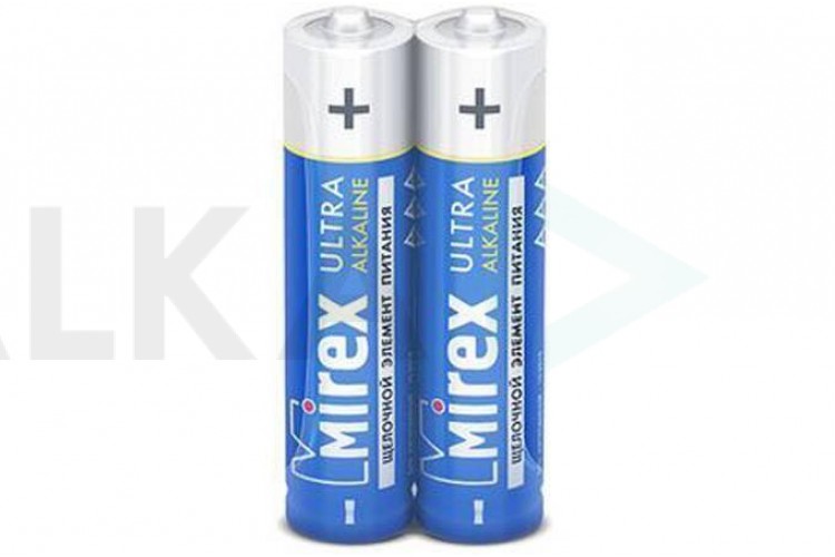 Батарейка алкалиновая Mirex LR03 / AAA 1,5V цена за спайку 2 шт (23702-LR03-S2)