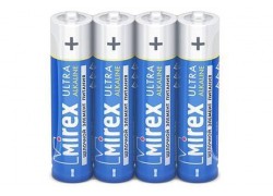 Батарейка алкалиновая Mirex LR03 / AAA 1,5V цена за спайку 4 шт (23702-LR03-S4)
