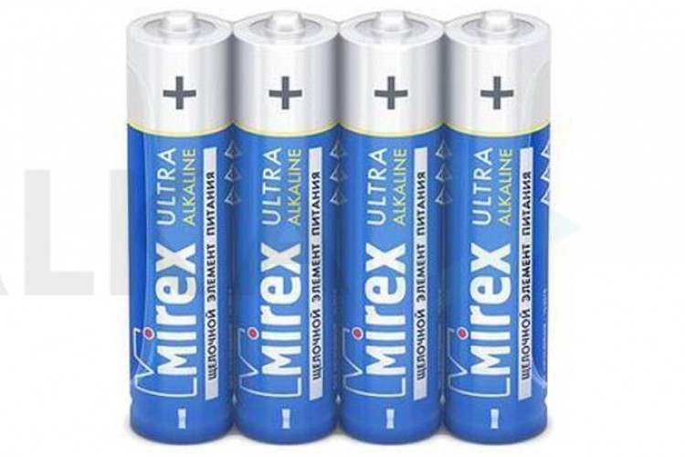 Батарейка алкалиновая Mirex LR03 / AAA 1,5V цена за спайку 4 шт (23702-LR03-S4)