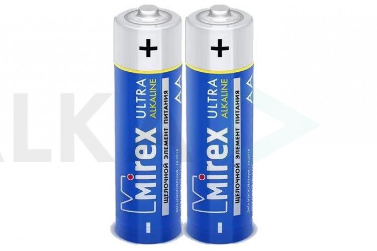 Батарейка алкалиновая Mirex LR6 / AA 1,5V  цена за 2 шт (2/40/720), shrink (23702-LR6-S2)