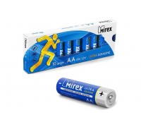 Батарейка алкалиновая Mirex LR6 / AA 1,5V  цена за 10 шт (10/480), multipack (23702-LR6-M10)