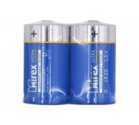 Батарейка алкалиновая Mirex LR20 / D 1,5V  цена за 2 шт (2/12/96), shrink (23702-LR20-S2)