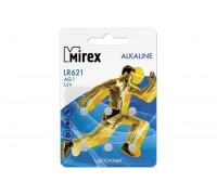 Батарейка часовая Mirex AG1 / LR621 1,5V цена за блистер 6 шт (23702-LR621-E6)