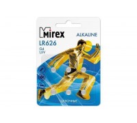 Батарейка часовая Mirex AG4 / LR626 1,5V цена за блистер 6 шт (23702-LR626-E6)