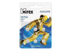 Батарейка часовая Mirex AG9 / LR936  1,5V  цена за 6 шт (6/216/648), блистер (23702-LR936-E6)
