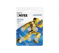 Батарейка часовая Mirex AG10 / LR1130 1,5V цена за блистер 6 шт (23702-LR1130-E6)
