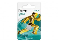 Батарейка литиевая Mirex CR1220 3V цена за 1 шт ecopack (23702-CR1220-E1)