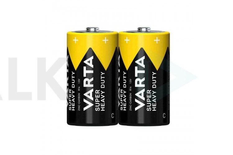 Батарейка солевая VARTA SUPER HEAVY DUTY R14/2SH (цена за спайку 2 шт)