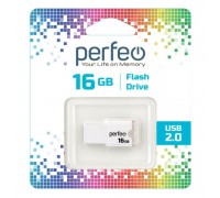 Флешка USB 2.0 Perfeo USB 16GB M01 White