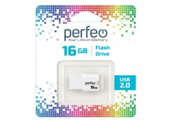 Флешка USB 2.0 Perfeo USB 16GB M01 White