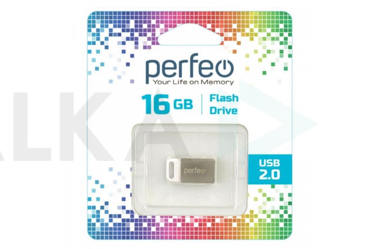 Флешка USB 2.0 Perfeo USB 16GB M05 Metal Series