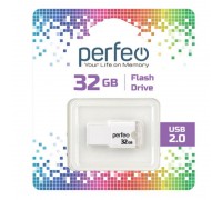 Флешка USB 2.0 Perfeo USB 32GB M01 White