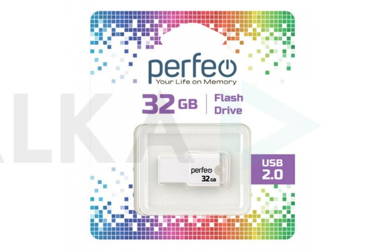 Флешка USB 2.0 Perfeo USB 32GB M01 White