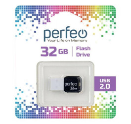 Флешка USB 2.0 Perfeo USB 32GB M02 White