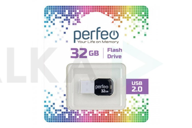 Флешка USB 2.0 Perfeo USB 32GB M02 White