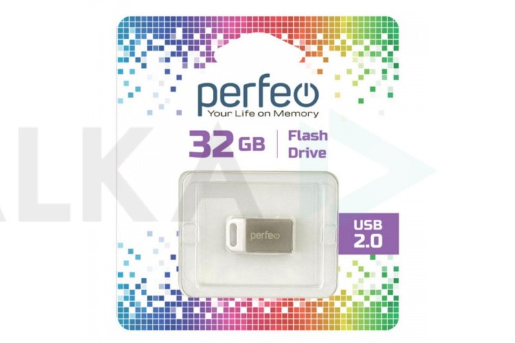 Флешка USB 2.0 Perfeo USB 32GB M05 Metal Series