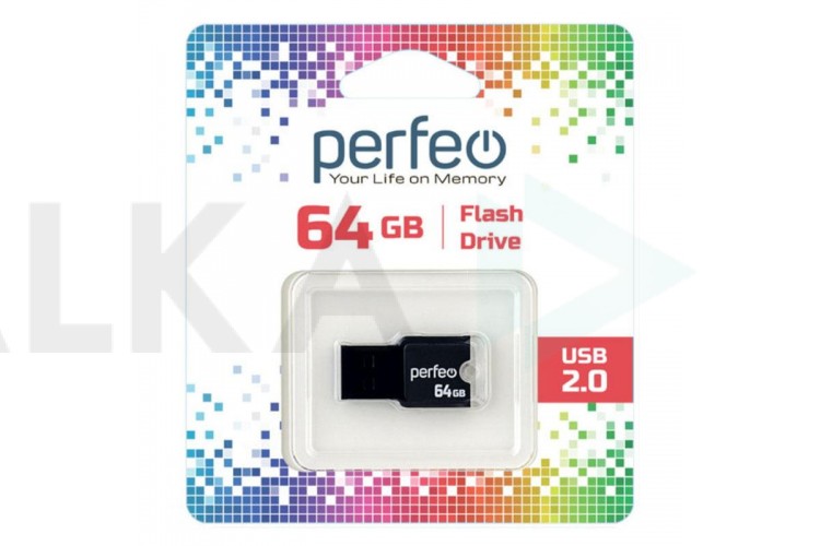 Флешка USB 2.0 Perfeo USB 64GB M01 Black