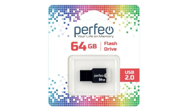 Флешка USB 2.0 Perfeo USB 64GB M01 Black Флешка USB 2.0 Perfeo USB 64GB M01 Black