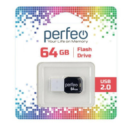 Флешка USB 2.0 Perfeo USB 64GB M02 White