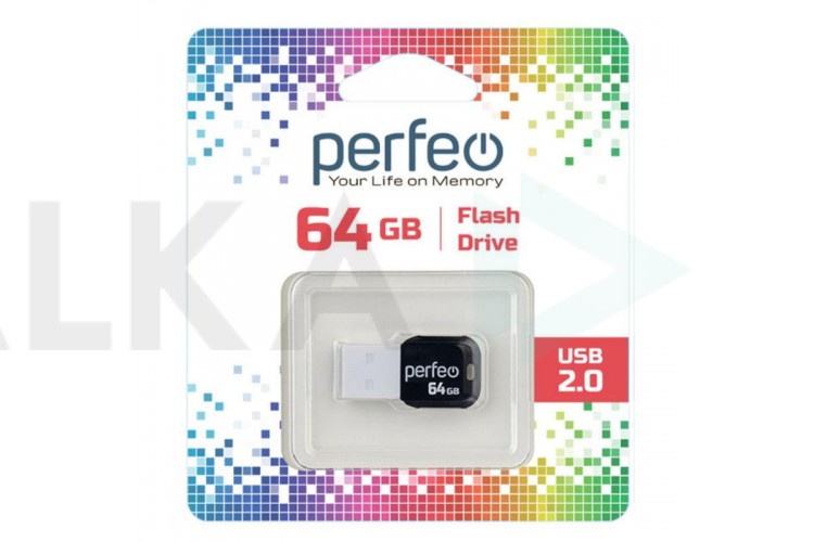 Флешка USB 2.0 Perfeo USB 64GB M02 White