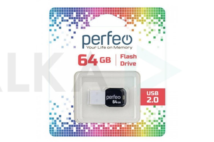 Флешка USB 2.0 Perfeo USB 64GB M02 White