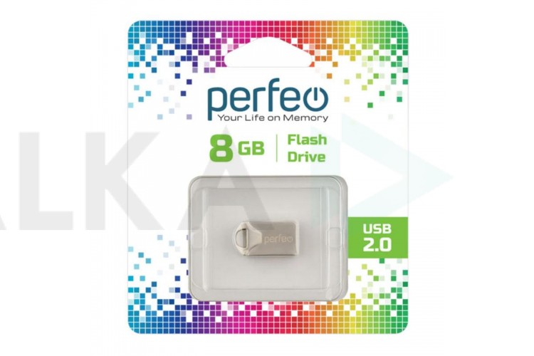 Флешка USB 2.0 Perfeo USB 8GB M10 Metal Series