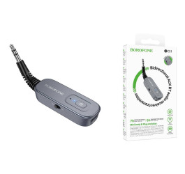 FM-Модулятор BOROFONE BC51 Clear way AUX BT audio receiver/transmitter (металлический серый)