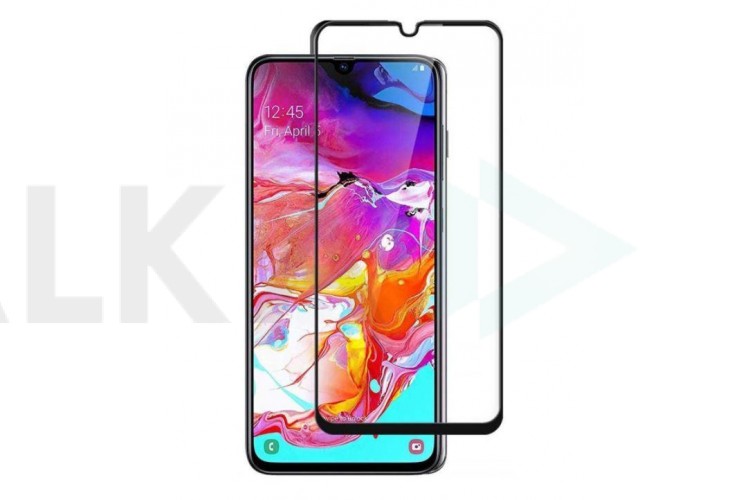 Защитное стекло дисплея Samsung Galaxy A70/A70S/A12 (A705) 10D без упаковки (черный)