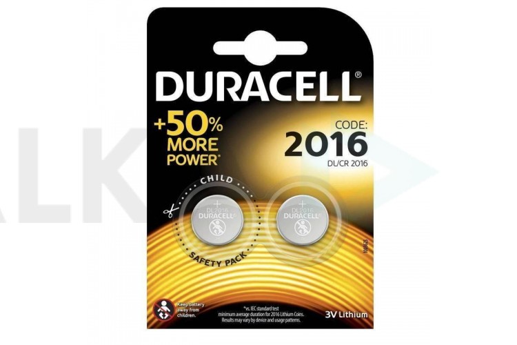 Батарейка литиевая Duracell DL2016 BL2 цена за блистер 2 шт