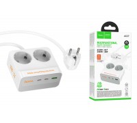 Сетевой фильтр HOCO AC27 Descanso 2 socket (with PD30W/2C1A) 2м (белый)