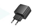 Сетевое зарядное устройство USB + USB-C HOCO CS61A Bright PD30W+QC3.0 (черный)