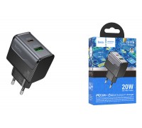 Сетевое зарядное устройство USB + USB-C HOCO CS71A Star Speed PD20W+QC3.0 (черная полночь)