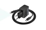 Сетевое зарядное устройство USB + USB-C + кабель Type-C - Type-C HOCO CS71A Star Speed PD20W+QC3.0 (черная полночь)