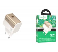 Сетевое зарядное устройство USB + USB-C HOCO CS72A Star Speed single port PD30W (белый)