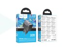 Сетевое зарядное устройство USB + USB-C HOCO CS73A Star Speed PD30W+QC3.0 (черная полночь)
