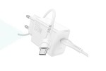 Сетевое зарядное устройство USB-C + кабель Type-C - Type-C HOCO N68 Nuevo single port PD20W (белый)
