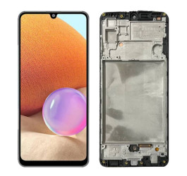Дисплей для Samsung A325F Galaxy A32 Black в сборе с тачскрином + рамка OLED