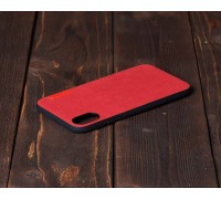 Чехол замша iPhone X (красный)
