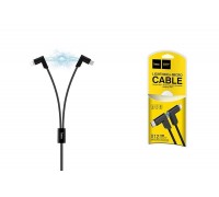 Кабель USB 2 в 1 HOCO X12 2 in 1 lightning / Micro (черный) 1м (магнитные наконечники)